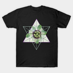 Passion Flower with graphic - tropical Flower T-Shirt
